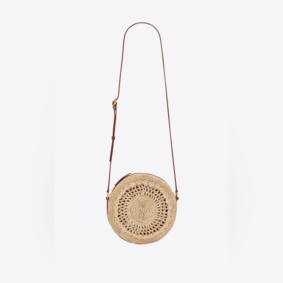 Yves Saint Laurent Handbags - SAC ROND IN RAFFIA AND SMOOTH LEATHER
